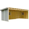 Image de Abri de Jardin Qualité Premium 14,3 m² - H231x248x648 cm - Construction de Panneaux LP Smartside - sans Plancher e paroi latérale - Timbela M941B-CAVERN Steel
