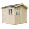 Image de Abri de Jardin Qualité Premium 5,9 m² - H252x250x294 cm - Construction de Panneaux LP Smartside - avec Un Sol et des bardeaux bitumineuxs - Timbela M913