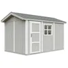 Image de Abri de Jardin Qualité Premium 8,68 m² - H252x250x412 cm - Construction de Panneaux LP Smartside - avec Un Sol et des bardeaux bitumineuxs - Timbela M914-TUNDRA Grey