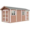 Image de Abri de Jardin Qualité Premium 11,47 m² - H252x250x530 cm - Construction de Panneaux LP Smartside - avec Un Sol et des bardeaux bitumineuxs - Timbela M915C-REDWOOD Red