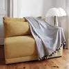 Image de Febronie - Plaid en coton Megève gris moyen 130x170 cm