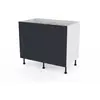 Image de Meuble bas de cuisine avec 2 portes GoodHome Stevia bleu L. 100 x H. 72 cm