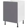 Image de Meuble bas de cuisine avec 1 porte GoodHome Stevia gris brillant L. 60 x H. 72 cm