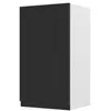 Image de Meuble haut de cuisine blanc mat avec 1 porte noir mat l.40 x H.72 cm GoodHome Garcinia