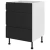 Image de Meuble bas de cuisine avec 1 tiroir et 2 casseroliers GoodHome Garcinia noir L. 60 x H. 72 cm
