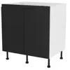 Image de Meuble bas de cuisine avec 2 portes GoodHome Garcinia noir L. 80 x H. 72 cm