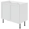Image de Meuble bas de cuisine avec 2 portes GoodHome Ash gris mat L. 100 x H. 72 cm