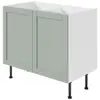 Image de Meuble bas de cuisine 2 portes GoodHome Ash vert sauge L. 100 x H. 72 cm