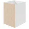 Image de Meuble bas de cuisine avec 1 porte GoodHome Chia effet chêne clair et blanc L. 50 x H. 72 cm