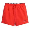 Image de Superdry Short de bain Sportswear pour homme de 38 cm avec broderie, Rouge pomme, XL