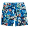 Image de Superdry pour homme. M3010232A Maillot de bain recyclé imprimé hawaïen bleu (S), Beachwear, Polister recyclé, Durable