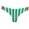 Image de Superdry Bas de bikini rayé raffiné pour femme, Rayures vertes., XL