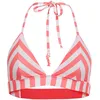Image de Superdry Haut de bikini triangle rayé pour femme, Rayé rose., XXS