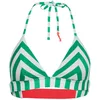 Image de Superdry Haut de bikini triangle rayé pour femme, Rayures vertes., M
