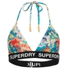 Image de Superdry pour femme. W3010400A Top de bikini triangle avec logo multicolore (XL), Bleu, Beachwear, Polister recyclé, Durable