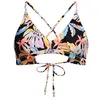 Image de Superdry Haut de bikini triangle pour femme avec bretelles croisées dans le dos, Orange tropical, L