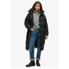Image de Superdry pour femme. W5011801A Manteau long matelassé avec capuche noir (XS), Casuel, Polyester, Durable