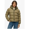 Image de Superdry pour femme. W5011996A Stanton Hooded Quilted Jacket vert (L), Casuel, Polyester