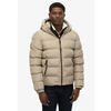 Image de Superdry pour homme. M5011905A Veste de sport matelassée à capuche taupe (XL), Casuel, Polyester