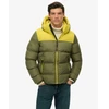 Image de Superdry pour homme. M5012281A Veste matelassée Colorblock vert (L), Casuel, Polister recyclé, Durable