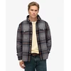 Image de Superdry pour homme. M4011018A Chemise à carreaux bleu foncé (L), Casuel, Coton, Manche longue
