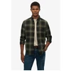 Image de Superdry pour homme. M4011047A Chemise verte de bûcheron (XL), Casuel, Coton, Manche longue