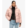 Image de Superdry pour femme. W5011996A Stanton Hooded Quilted Jacket Pink (veste matelassée à capuche) (M), Casuel, Rose, Polyester