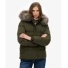 Image de Superdry pour femme. W5011929A Manteau Everest Five Baffle vert (M), Casuel, Polister recyclé, Durable