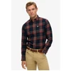 Image de Superdry pour homme. M4011047A Chemise marine Lumberjack (XL), Casuel, Coton, Manche longue