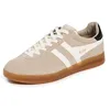 Image de Gola Baskets Cyclone en cuir pour femme, Os/blanc cassé/noir/gomme, 10