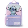 Image de Disney Lilo & Stitch filles sac à dos | Sac à dos violet & rose avec bretelles réglables | Mignon pratique et organisé bagages sport sac d’école pour enfants | Cadeau marchandise de la série films