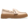 Image de Clarks pour femme. 26186302 Torhill Boat mocassins en cuir beige (38), 1 à 3 cm, Lacets, Casuel