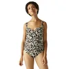 Image de Regatta Sakari Maillot de bain pour femme, Imprimé léopard naturel, 38