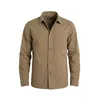 Image de Barbour Surchemise en coton délavé pour homme, coupe ajustée, bouton sur le devant, olive fumé, Olive fumée, Taille XL