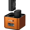 Image de Chargeur double Hähnel ProCube3 pour batterie Sony NP-BX1 NP-FW50 NP-FZ100 Orange en occasion ou reconditionné