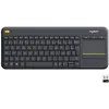 Image de Clavier TV - Sans fil - Logitech - K400 Plus - AZERTY - Pavé tactile - Noir