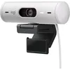 Image de Logitech Brio 500 Webcam Streaming HD avec Expo Auto, Mode ’Show’, Deux Micros à Réduction de Bruit, Clapet Confidentiel, Compatible Microsoft Teams, Google Meet, Zoom, Câble USB-C - Blanc