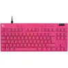 Image de Clavier gamer - Filaire - Logitech G - Pro X TKL Rapid - AZERTY - Rose