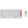 Image de Ensemble Clavier Souris - Sans fil - Logitech - Pop Icon - AZERTY - Blanc