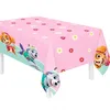 Image de Procos 90278 Nappe, au Motif du Pat’ Patrouille Skye et Everest : Les héros à Quatre Pattes/Les Chiens, Dimensions : 120 x 180 cm, en Plastique, décoration de Table, Facile à Nettoyer, Rose et Verte
