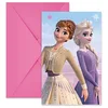 Image de Procos 94057 Lot de 6 invitations La Reine des Neiges 2 Wind Spirit, FSC® Mix, avec enveloppe, pour anniversaire, fête à thème