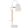Image de Viokef Lampe à poser Eddie en acier et bois, blanche