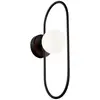 Image de Viokef Applique murale Fancy avec abat-jour verre, noire