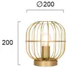 Image de Viokef Lampe à poser Zenith en forme de cage, dorée