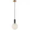 Image de Viokef Suspension Polly avec abat-jour en verre et marbre Ø20cm