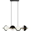 Image de Viokef Suspension Darcy, noir/bronze, à 4 lampes