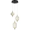 Image de Viokef Suspension LED Pellucid, bronze/clair, à 3 lampes