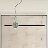 Image de Viokef Suspension LED Anais, noir/vert, longueur 100 cm, pierre artificielle