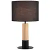 Image de Viokef Lampe de table Carroll, bois clair/noir, hauteur 43 cm, tissu