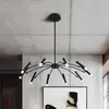 Image de Viokef Suspension LED Secret, noir, Ø 80 cm, métal, à 10 lampes